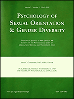Psychology of sexual orientation & gender diversity cover
