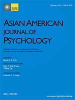 Asian American journal of psychology cover